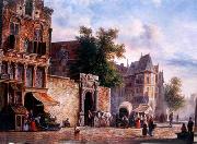 unknow artist European city landscape, street landsacpe, construction, frontstore, building and architecture. 180 oil painting reproduction